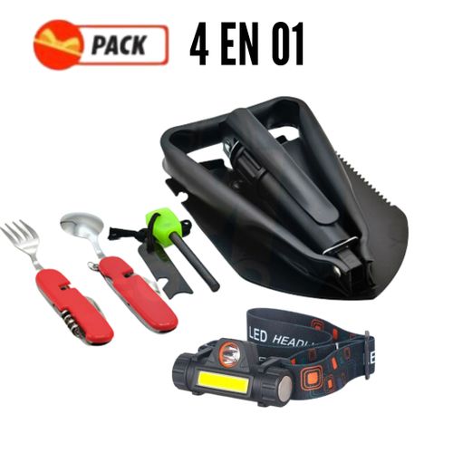 Pack Outils De Camping   - 4 En  1